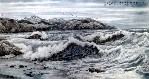 �⒗ど剿���作品-冰��雪海�D(138×69cm)